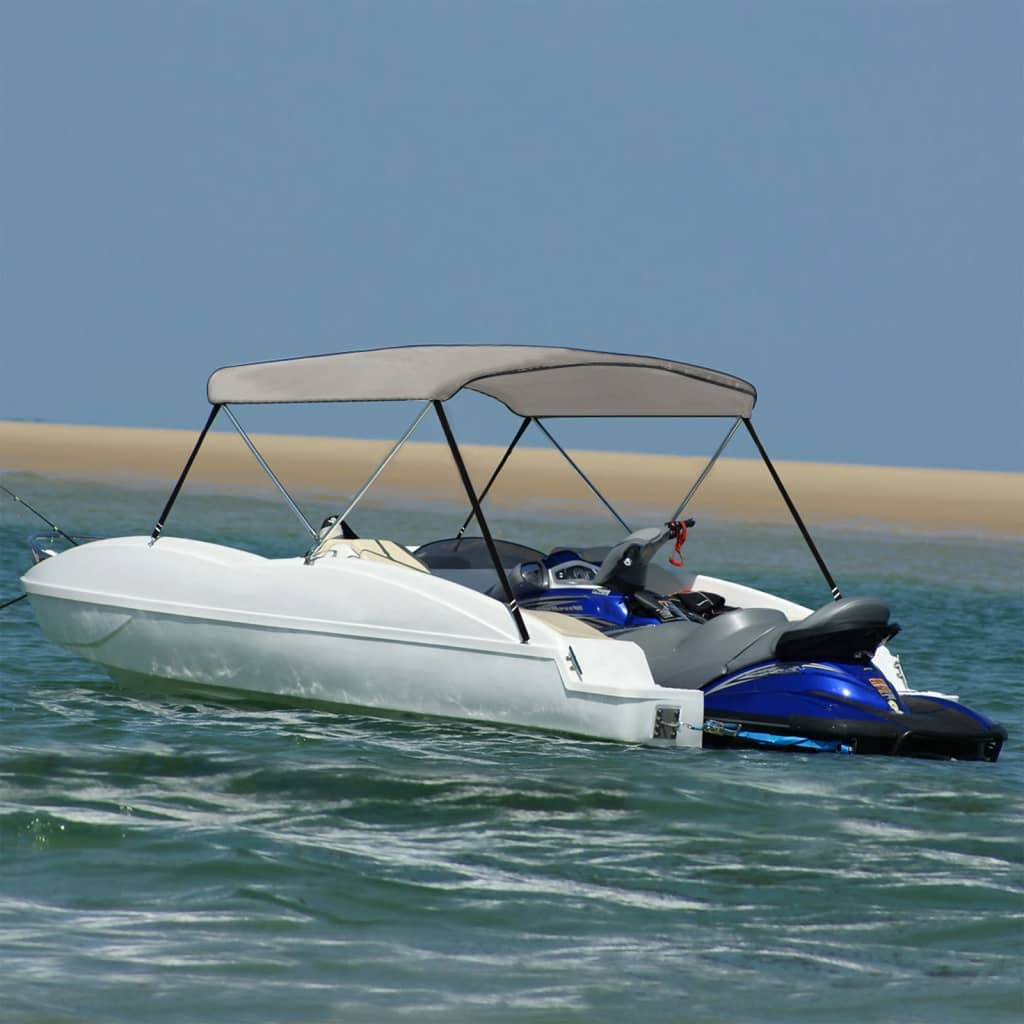 Biminitop 2 bogen 150x120x110 cm grijs is nu te koop bij PeponiXL, paradijselijk wonen!