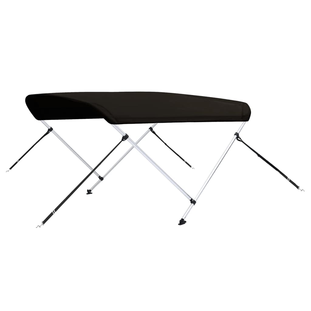 Biminitop 2 bogen 150x120x110 cm zwart is nu te koop bij PeponiXL, paradijselijk wonen!
