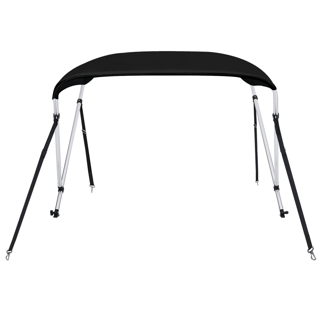 Biminitop 2 bogen 180x130x110 cm zwart is nu te koop bij PeponiXL, paradijselijk wonen!