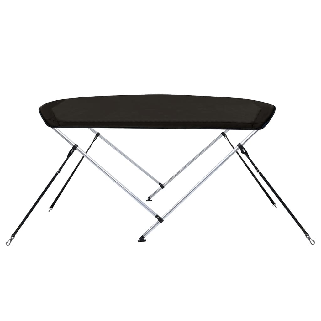 Biminitop 2 bogen 180x130x110 cm zwart is nu te koop bij PeponiXL, paradijselijk wonen!