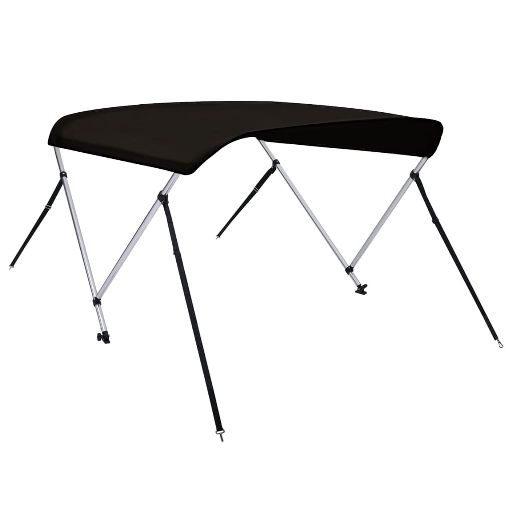 Biminitop 2 bogen 180x150x110 cm zwart is nu te koop bij PeponiXL, paradijselijk wonen!