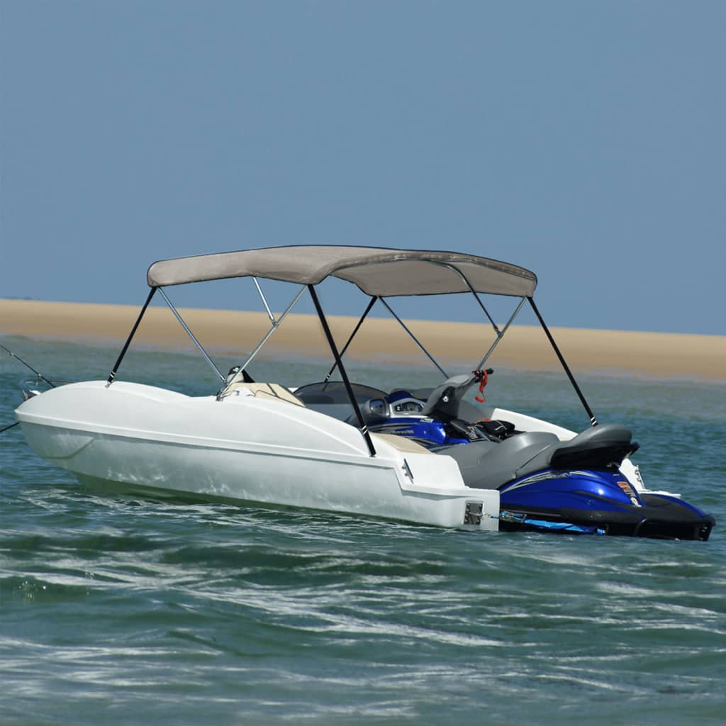 Biminitop 3 bogen 183x140x137 cm grijs is nu te koop bij PeponiXL, paradijselijk wonen!