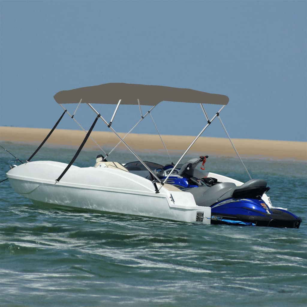 Biminitop 4 bogen 243x180x137 cm grijs is nu te koop bij PeponiXL, paradijselijk wonen!
