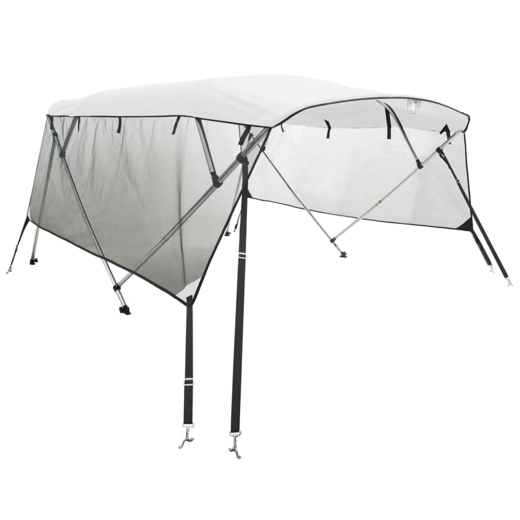 Biminitop 4 bogen met mesh zijwanden 243x(185-198)x137 cm is nu te koop bij PeponiXL, paradijselijk wonen!