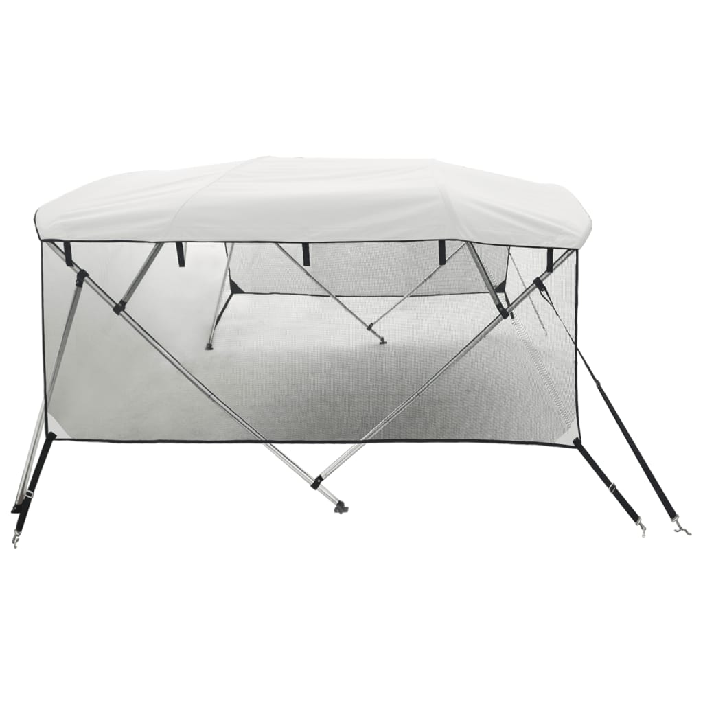 Biminitop 4 bogen met mesh zijwanden 243x(185-198)x137 cm is nu te koop bij PeponiXL, paradijselijk wonen!