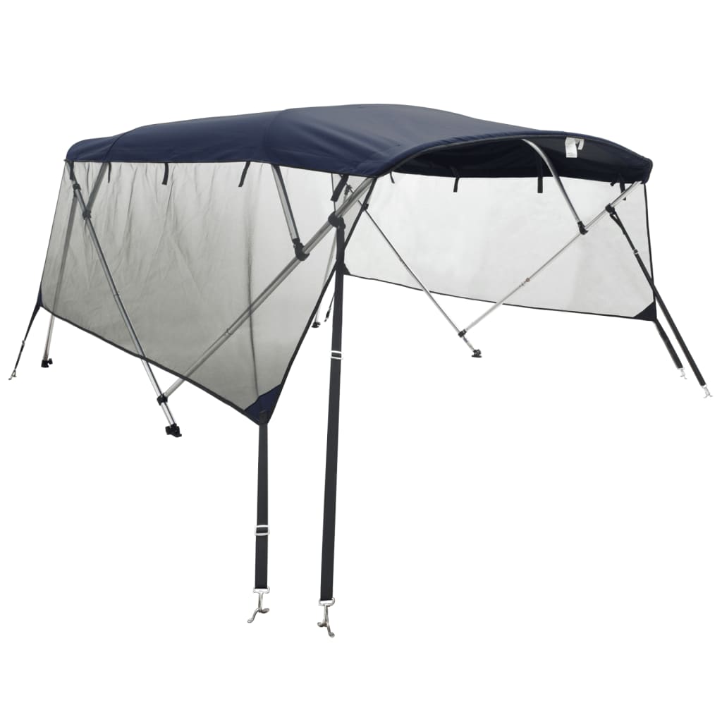 Biminitop 4 bogen met mesh zijwanden 243x(230-244)x137 cm is nu te koop bij PeponiXL, paradijselijk wonen!