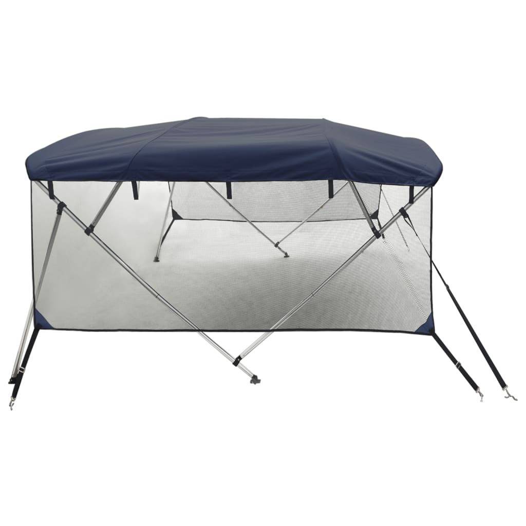 Biminitop 4 bogen met mesh zijwanden 243x(230-244)x137 cm is nu te koop bij PeponiXL, paradijselijk wonen!