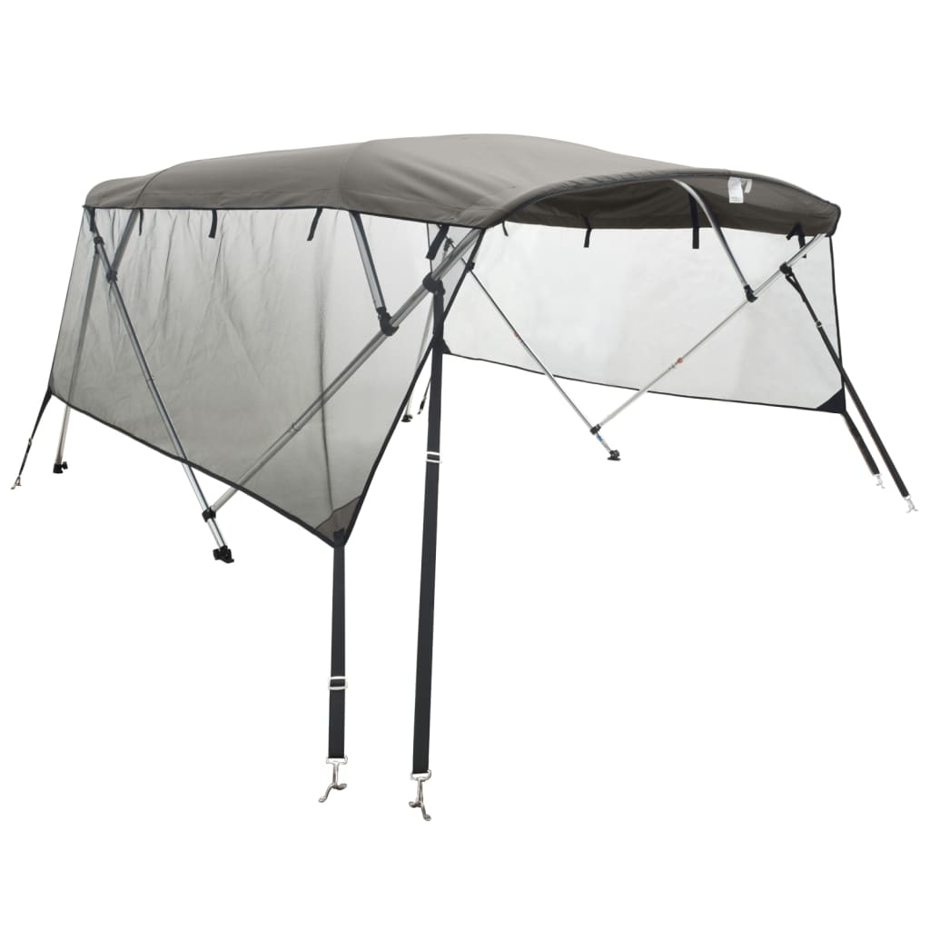 Biminitop 4 bogen met mesh zijwanden 243x(185-198)x137 cm is nu te koop bij PeponiXL, paradijselijk wonen!