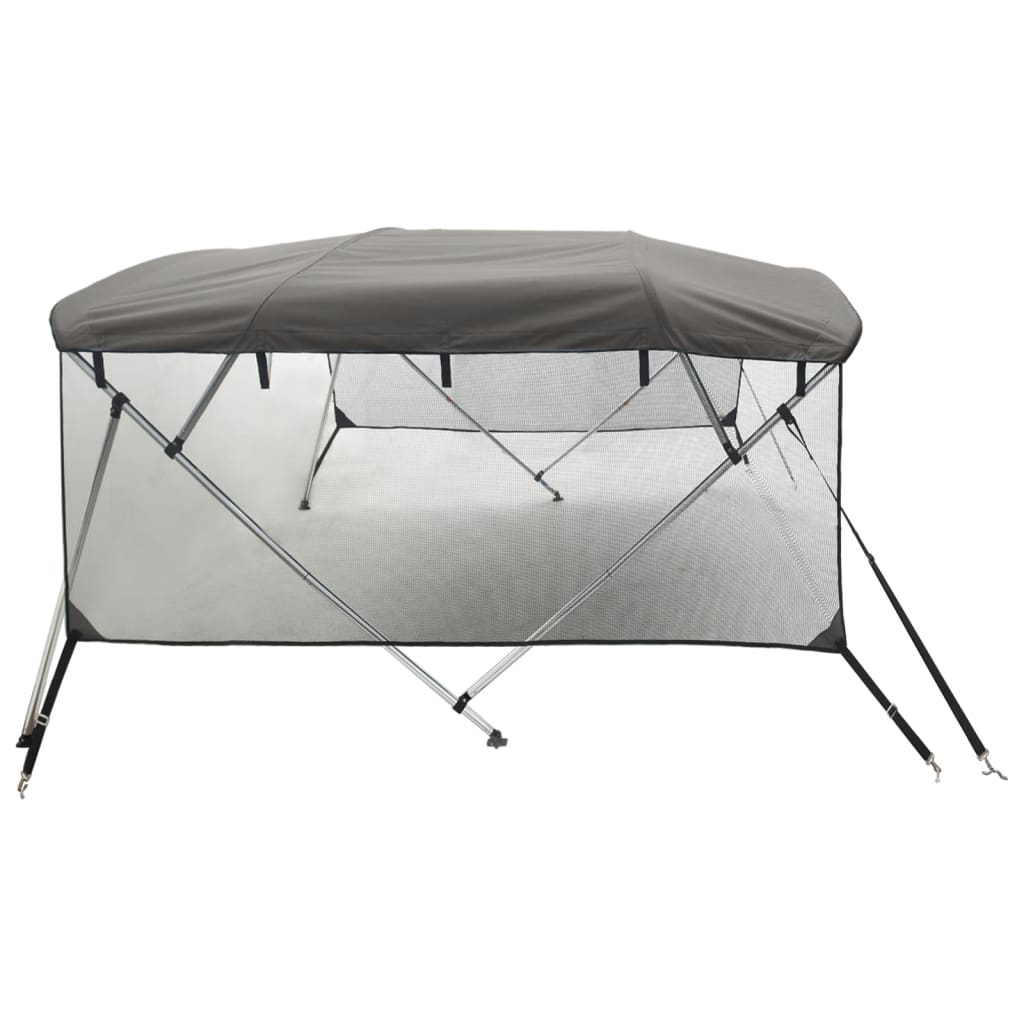Biminitop 4 bogen met mesh zijwanden 243x(185-198)x137 cm is nu te koop bij PeponiXL, paradijselijk wonen!