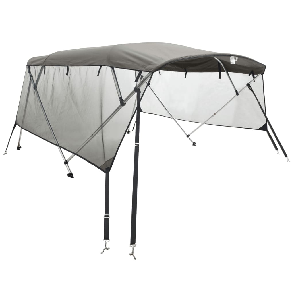 Biminitop 4 bogen met mesh zijwanden 243x(200-213)x137 cm is nu te koop bij PeponiXL, paradijselijk wonen!