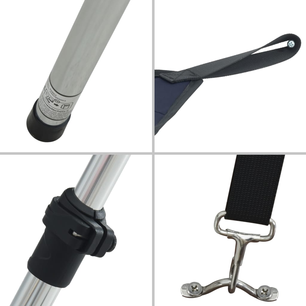 Schaduwdoek T-top 170x208x(115-183) cm marineblauw