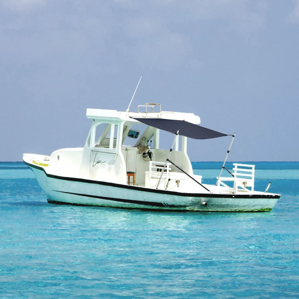 Schaduwdoek T-top 170x208x(115-183) cm marineblauw