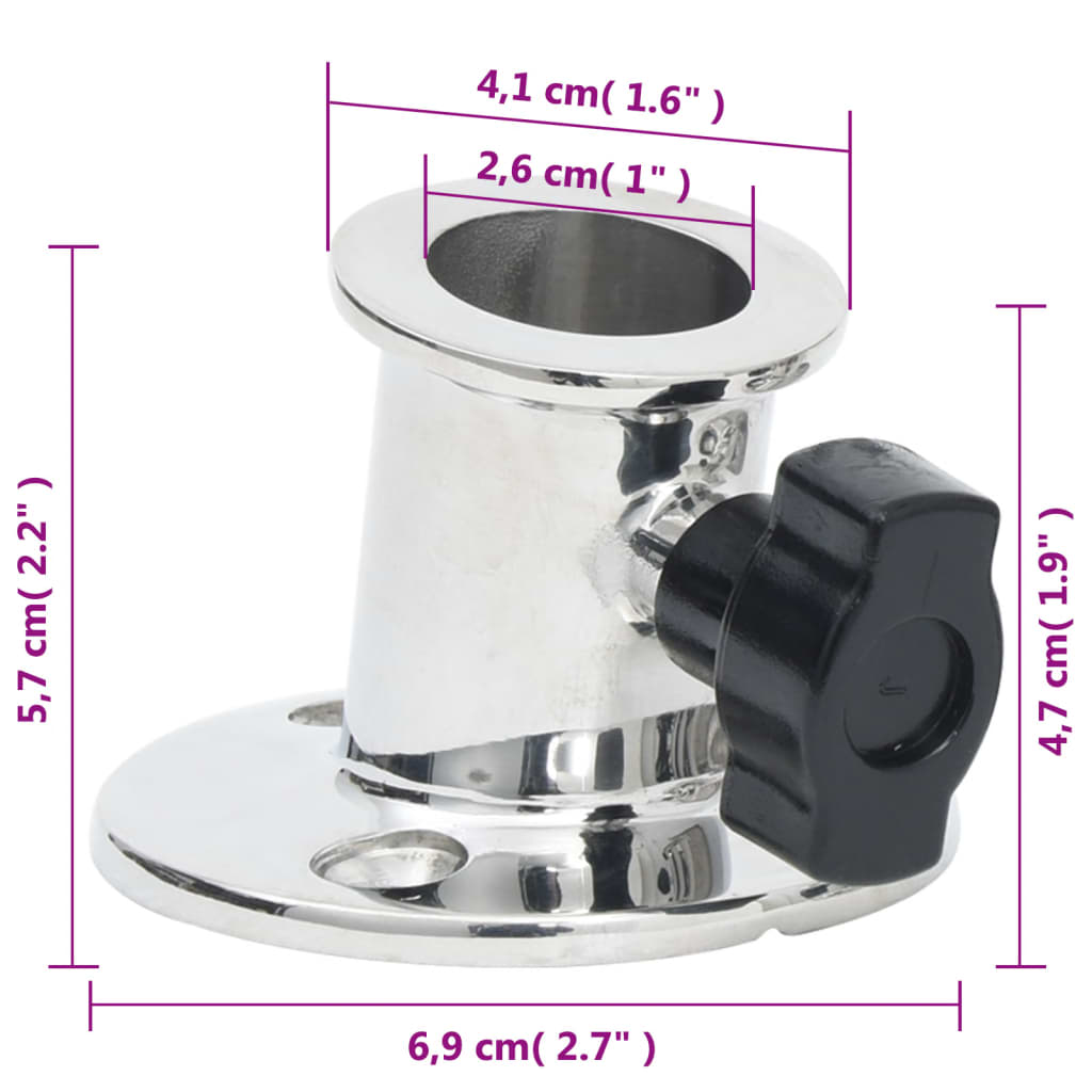 Biminibasis2 st voor 26 mm buis rond roestvrij staal is nu te koop bij PeponiXL, paradijselijk wonen!