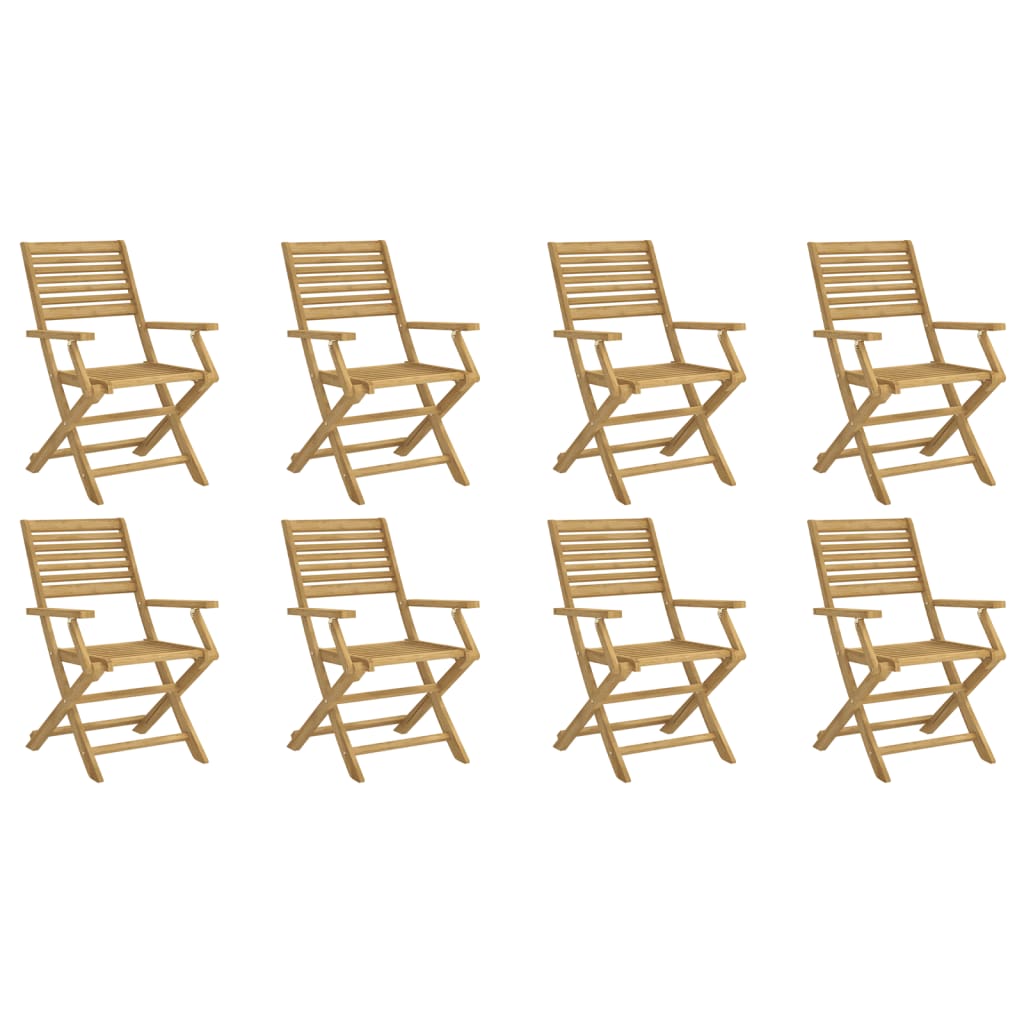 Tuinstoelen 8 st inklapbaar 54,5x61,5x86,5 cm acaciahout is nu te koop bij PeponiXL, paradijselijk wonen!
