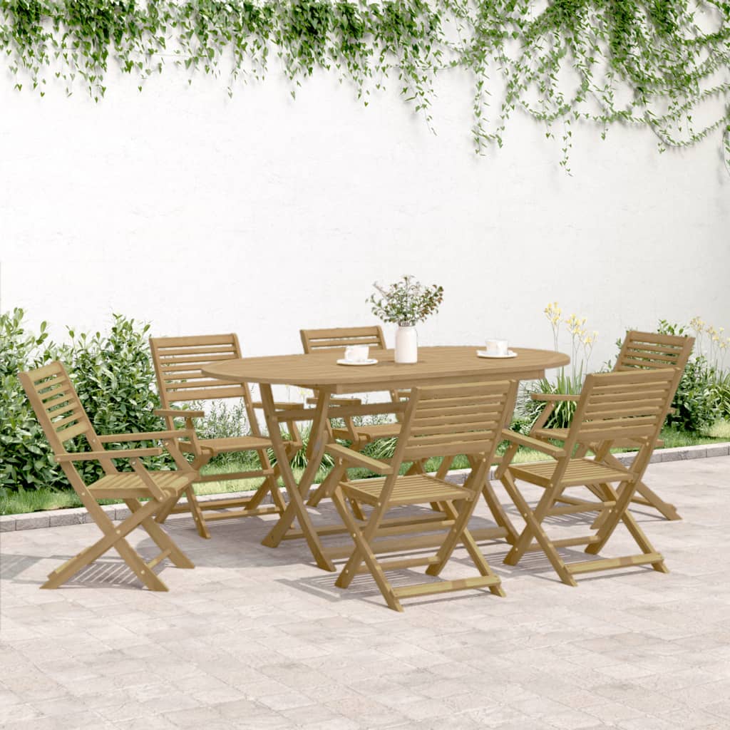 Tuinstoelen 8 st inklapbaar 54,5x61,5x86,5 cm acaciahout is nu te koop bij PeponiXL, paradijselijk wonen!