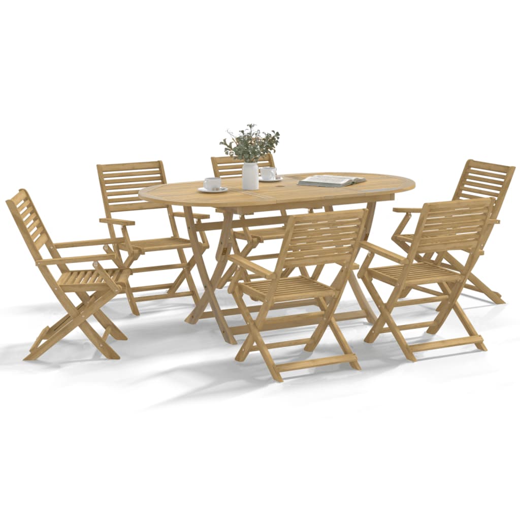Tuinstoelen 8 st inklapbaar 54,5x61,5x86,5 cm acaciahout is nu te koop bij PeponiXL, paradijselijk wonen!