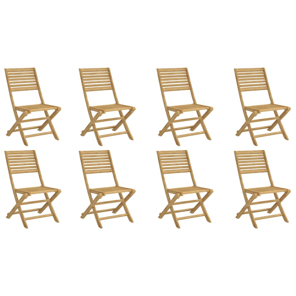 Tuinstoelen 8 st inklapbaar 48,5x61,5x87 cm massief acaciahout is nu te koop bij PeponiXL, paradijselijk wonen!