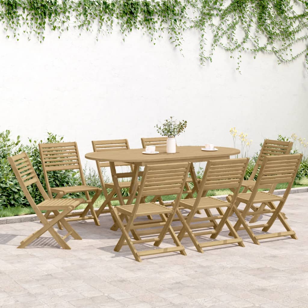Tuinstoelen 8 st inklapbaar 48,5x61,5x87 cm massief acaciahout is nu te koop bij PeponiXL, paradijselijk wonen!