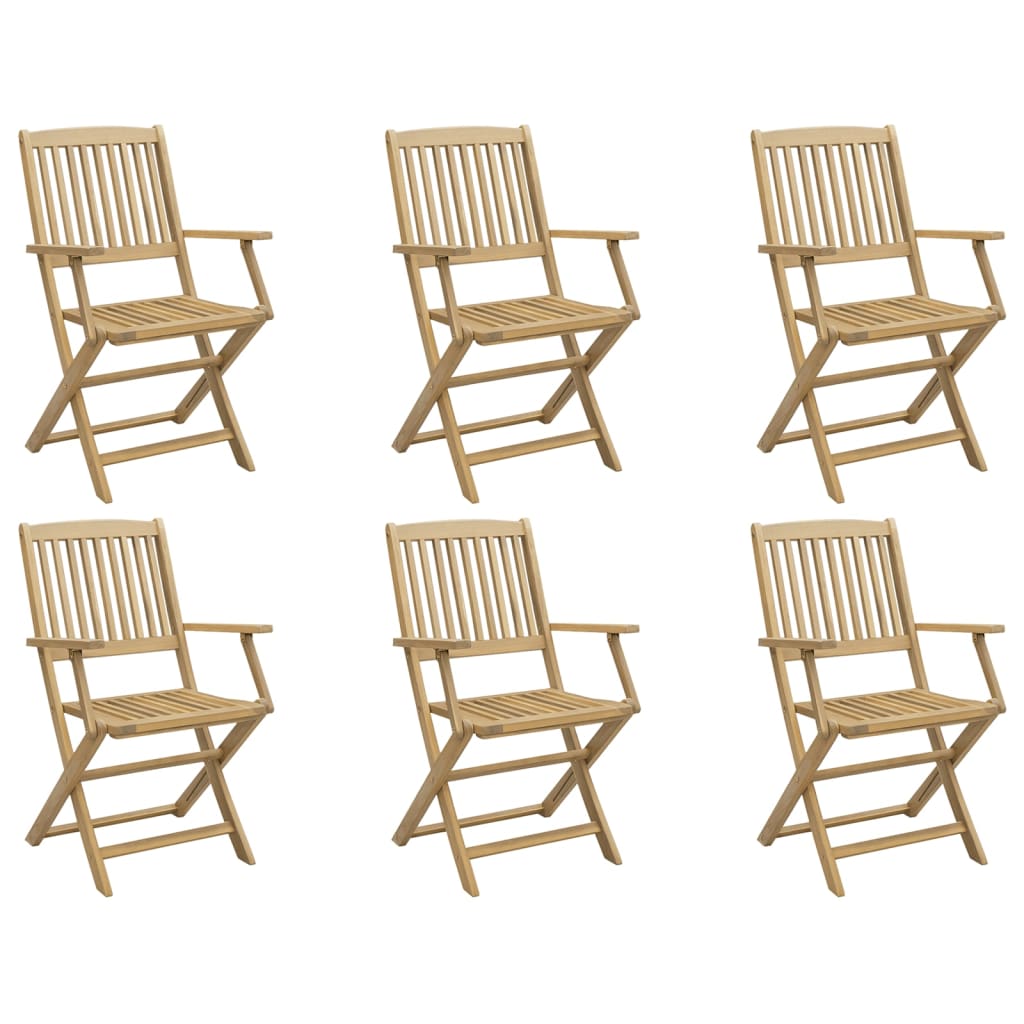 Tuinstoelen 6 st inklapbaar 54,5x58x90 cm massief acaciahout is nu te koop bij PeponiXL, paradijselijk wonen!