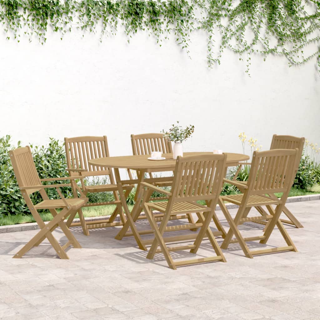 Tuinstoelen 6 st inklapbaar 54,5x58x90 cm massief acaciahout is nu te koop bij PeponiXL, paradijselijk wonen!