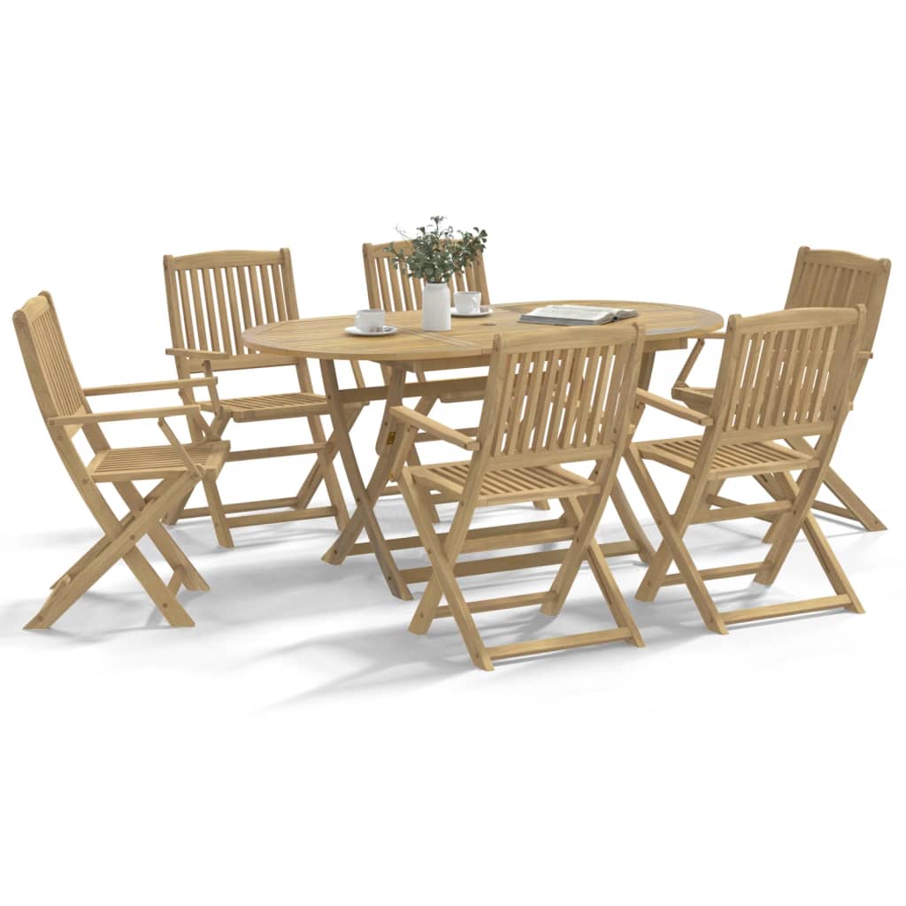 Tuinstoelen 6 st inklapbaar 54x61x88 cm massief acaciahout is nu te koop bij PeponiXL, paradijselijk wonen!
