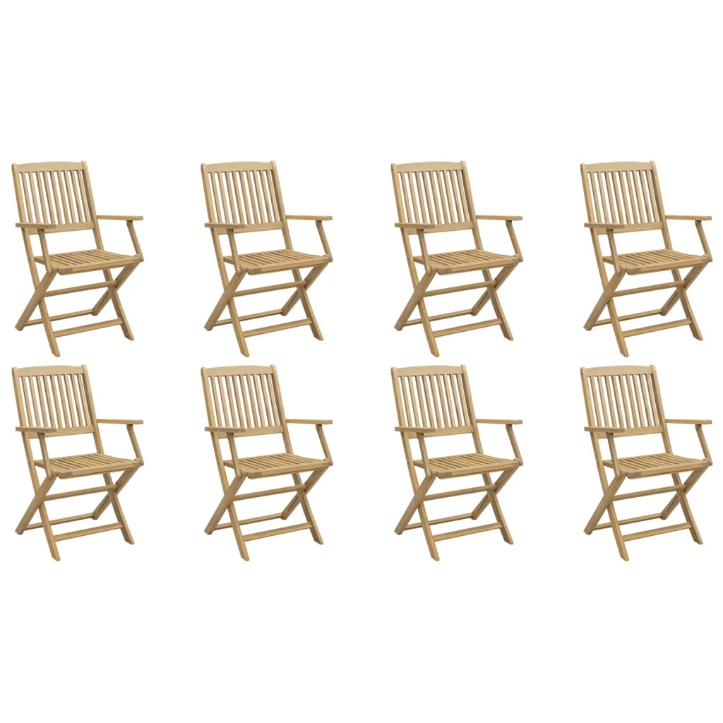 Tuinstoelen 8 st inklapbaar 54,5x58x90 cm massief acaciahout is nu te koop bij PeponiXL, paradijselijk wonen!