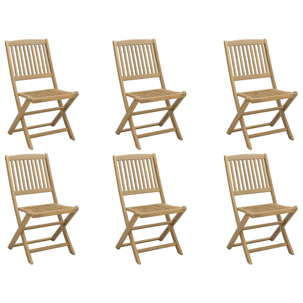 Tuinstoelen 6 st inklapbaar 48,5x57x90 cm massief acaciahout is nu te koop bij PeponiXL, paradijselijk wonen!