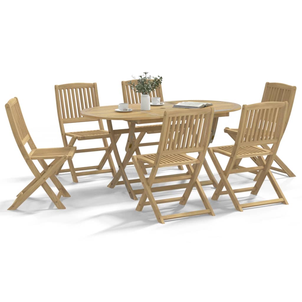 Tuinstoelen 6 st inklapbaar 48,5x57x90 cm massief acaciahout is nu te koop bij PeponiXL, paradijselijk wonen!