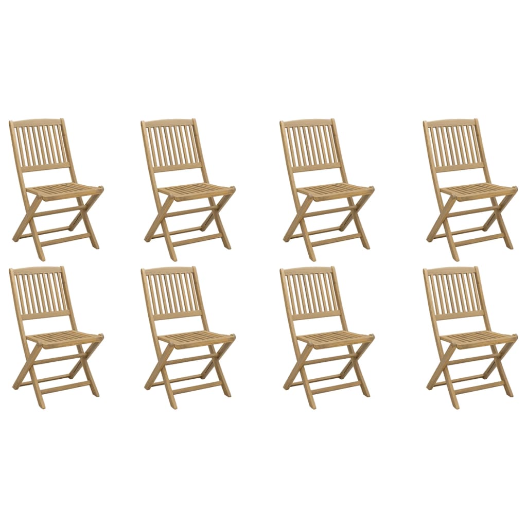 Tuinstoelen 8 st inklapbaar 48,5x57x90 cm massief acaciahout is nu te koop bij PeponiXL, paradijselijk wonen!