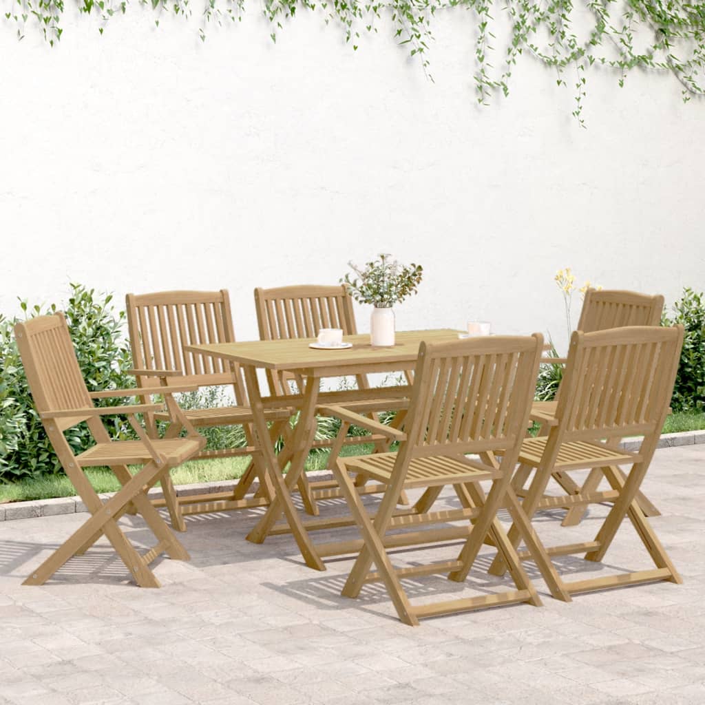 7-delige Tuinset massief acaciahout is nu te koop bij PeponiXL, paradijselijk wonen!
