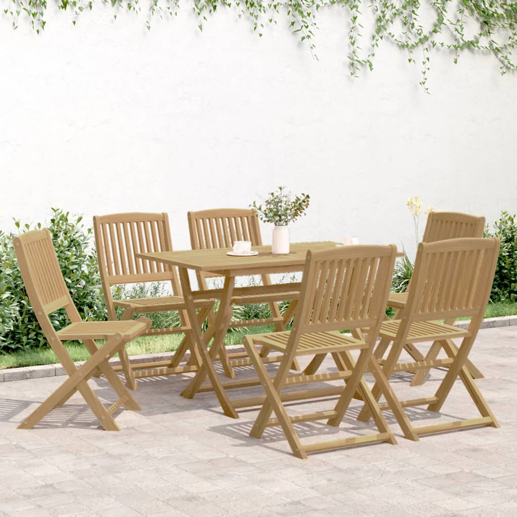 7-delige Tuinset massief acaciahout is nu te koop bij PeponiXL, paradijselijk wonen!