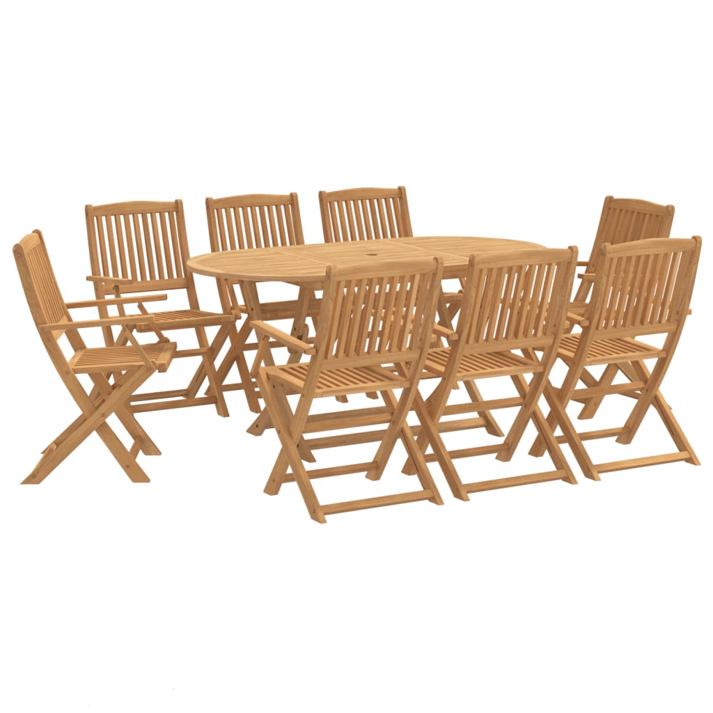 9-delige Tuinset massief acaciahout is nu te koop bij PeponiXL, paradijselijk wonen!