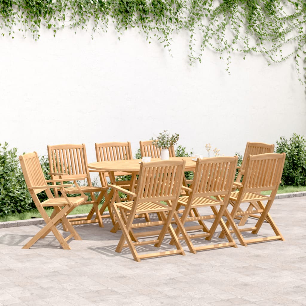 9-delige Tuinset massief acaciahout is nu te koop bij PeponiXL, paradijselijk wonen!