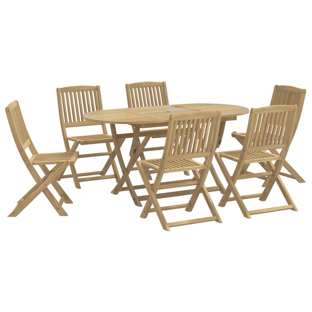 7-delige Tuinset massief acaciahout is nu te koop bij PeponiXL, paradijselijk wonen!