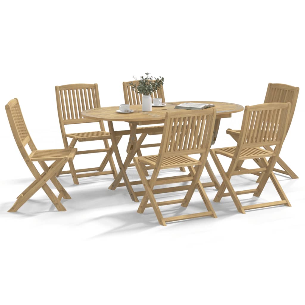 7-delige Tuinset massief acaciahout is nu te koop bij PeponiXL, paradijselijk wonen!