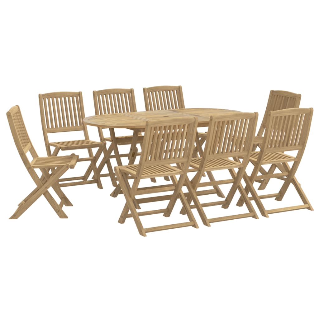 9-delige Tuinset massief acaciahout is nu te koop bij PeponiXL, paradijselijk wonen!