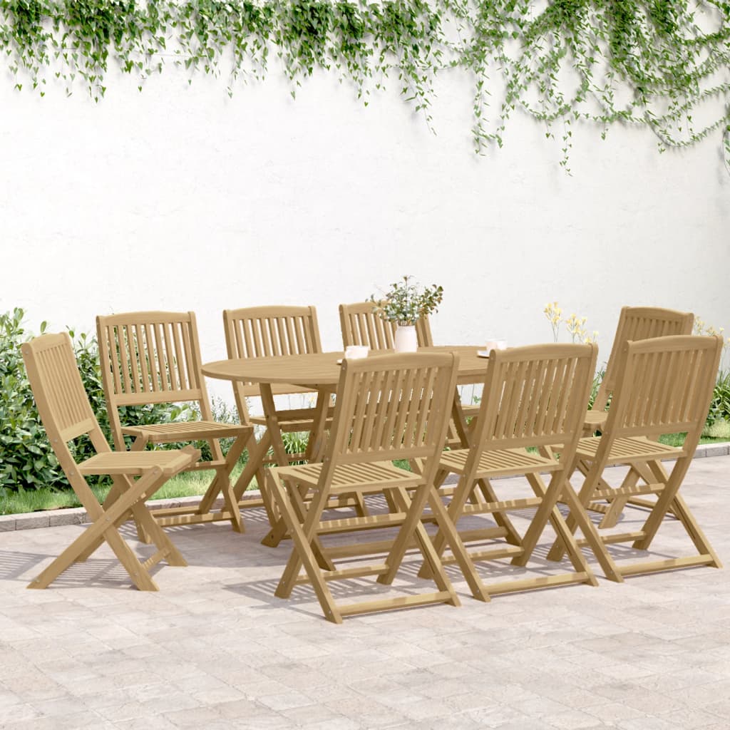 9-delige Tuinset massief acaciahout is nu te koop bij PeponiXL, paradijselijk wonen!