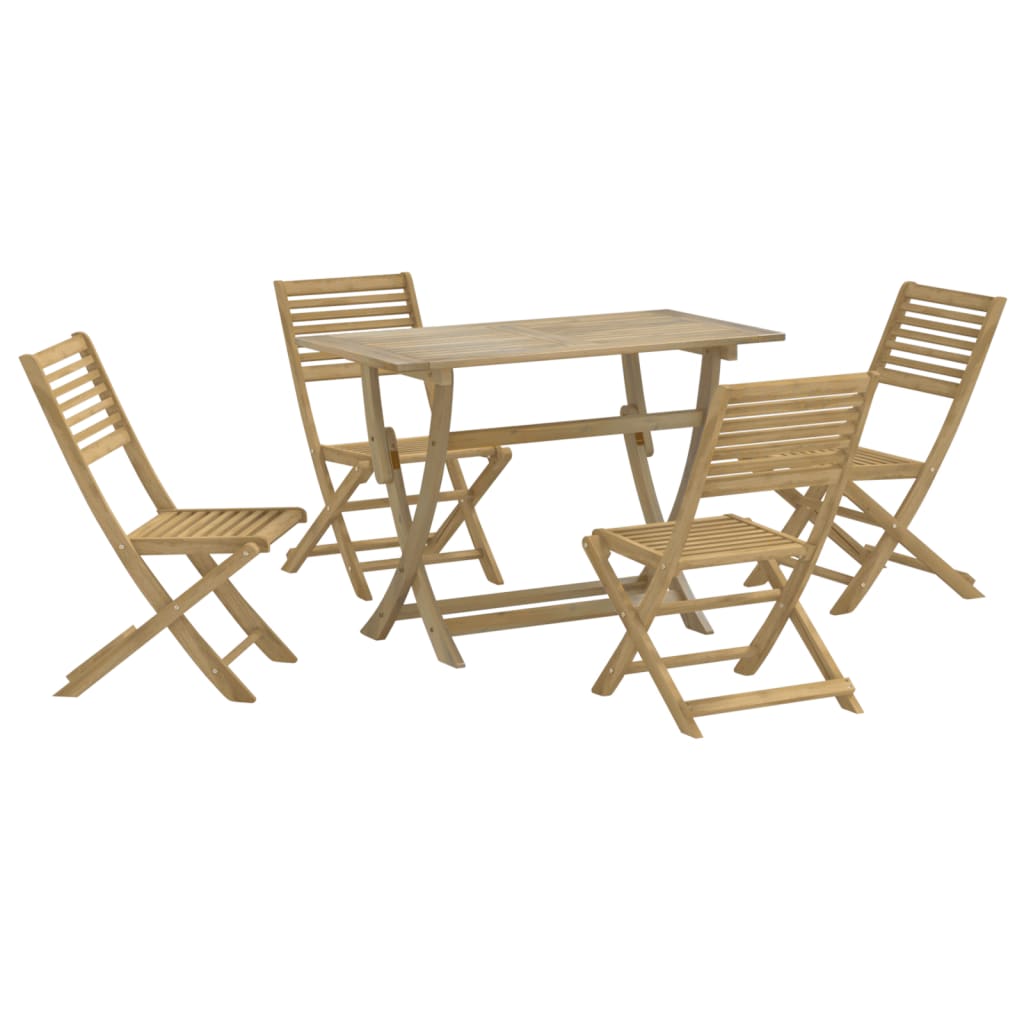 5-delige Eethoek massief acaciahout is nu te koop bij PeponiXL, paradijselijk wonen!