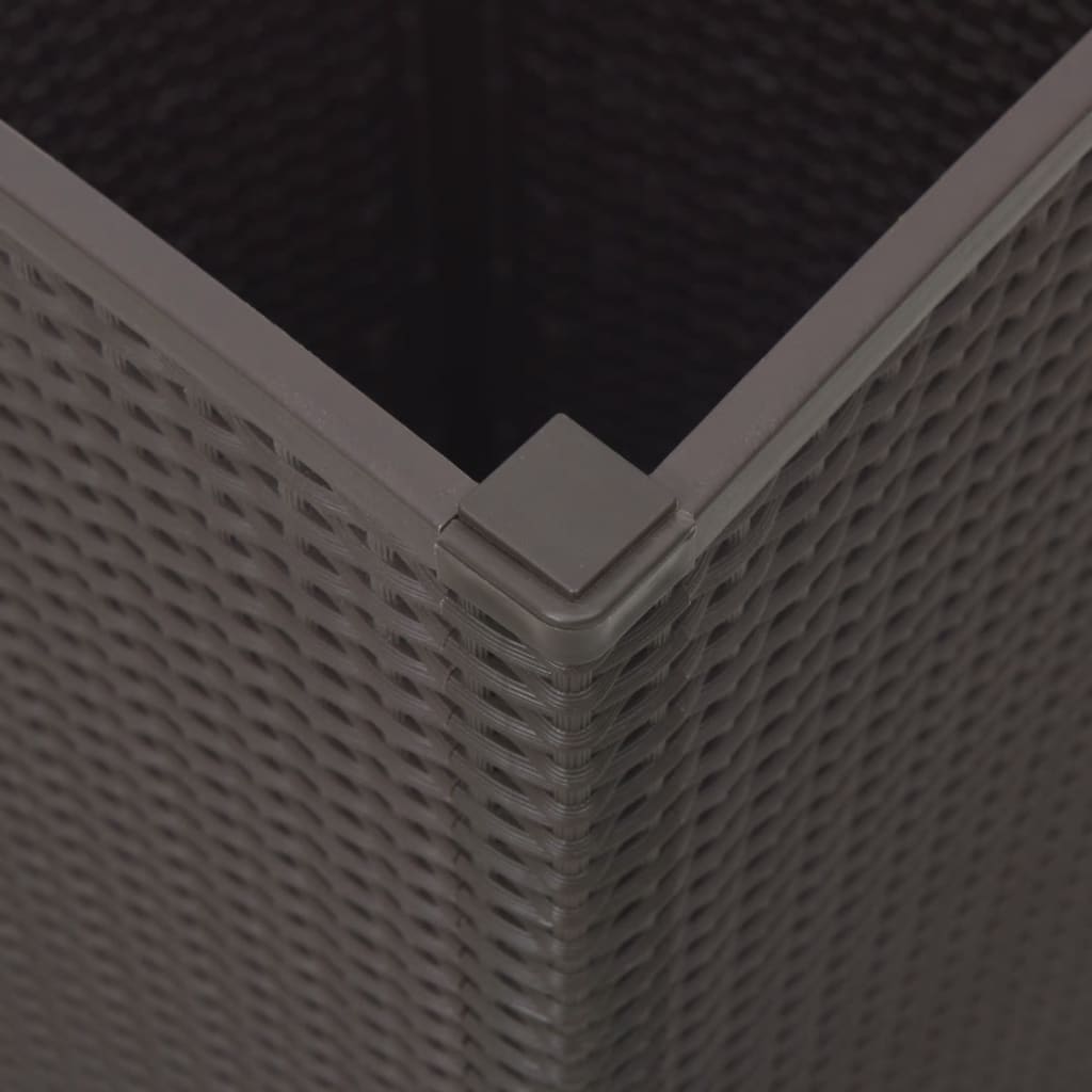 Plantenbakken 4 st 32,5x32,5x57 cm polypropeen bruin is nu te koop bij PeponiXL, paradijselijk wonen!