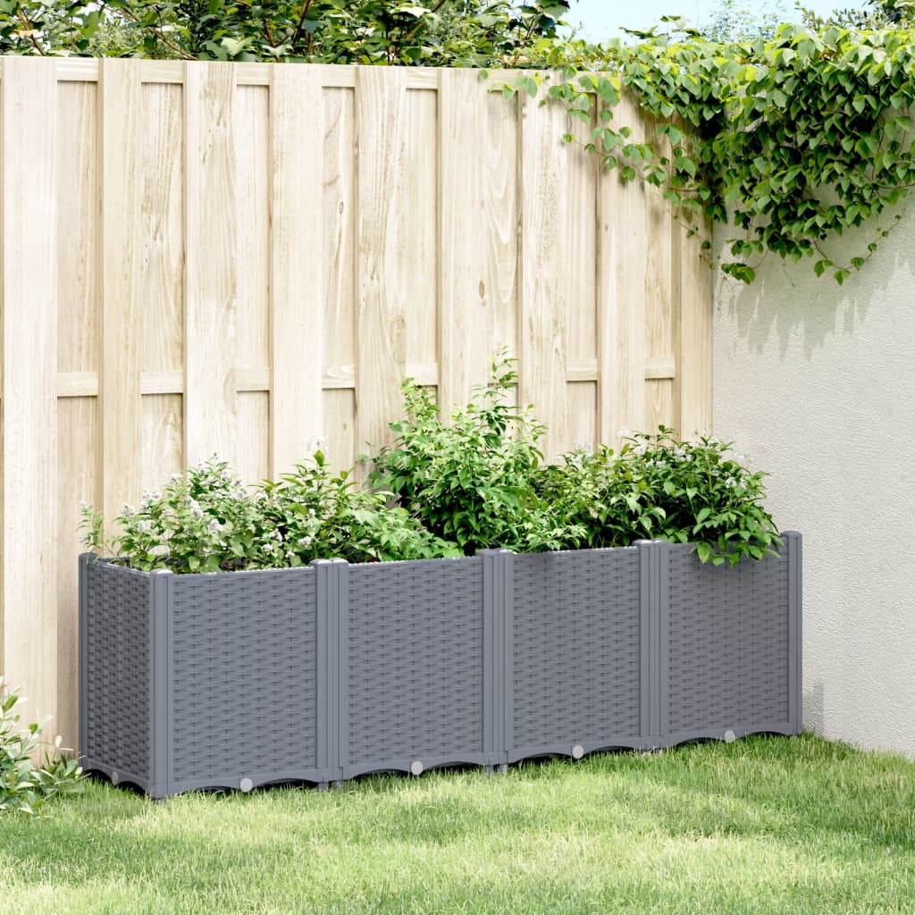 Plantenbak 160x40x53 cm polypropeen blauwgrijs is nu te koop bij PeponiXL, paradijselijk wonen!