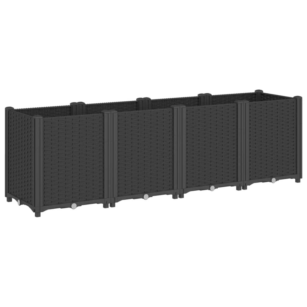 Plantenbak 160x40x53 cm polypropeen zwart is nu te koop bij PeponiXL, paradijselijk wonen!