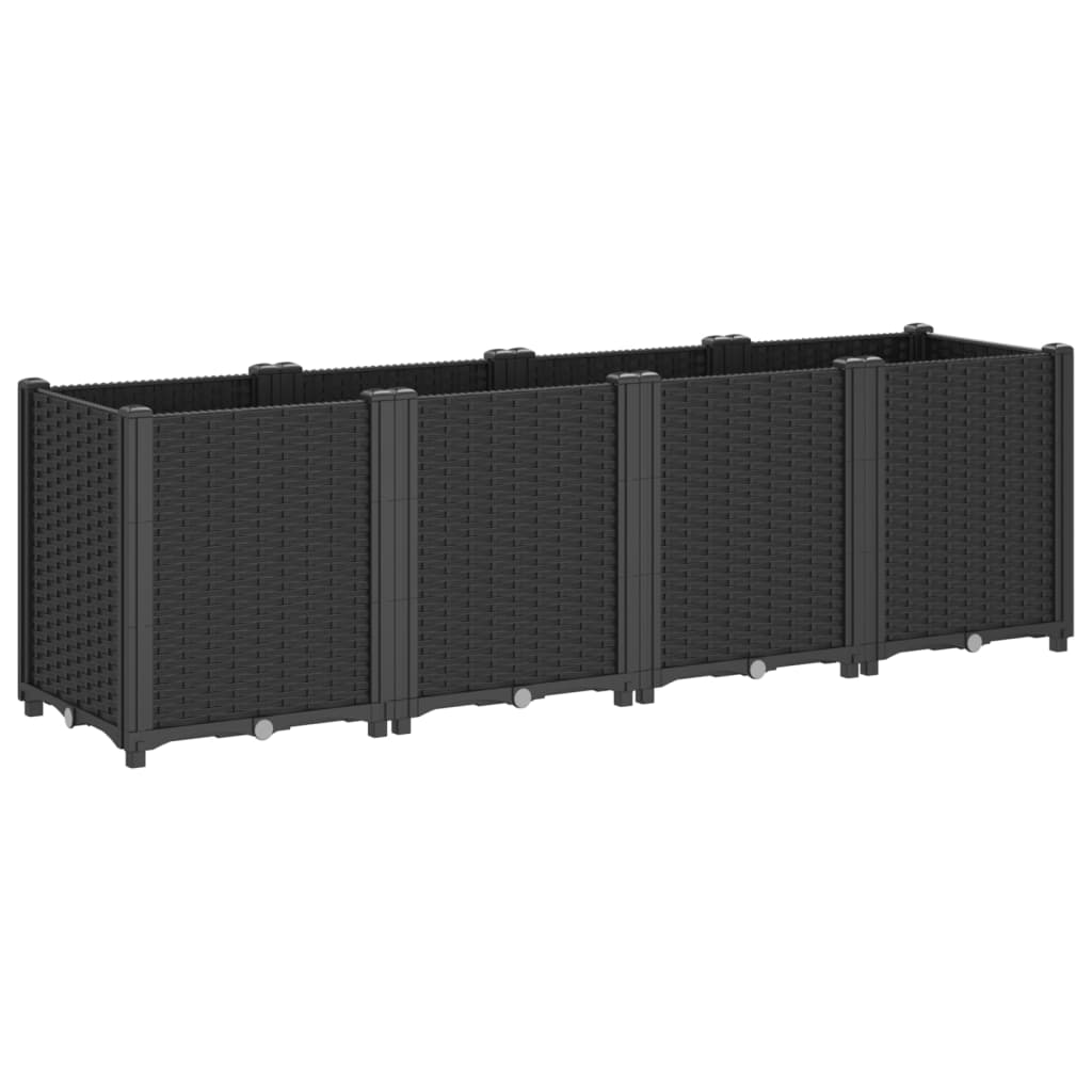Plantenbak 160x40x53 cm polypropeen zwart is nu te koop bij PeponiXL, paradijselijk wonen!