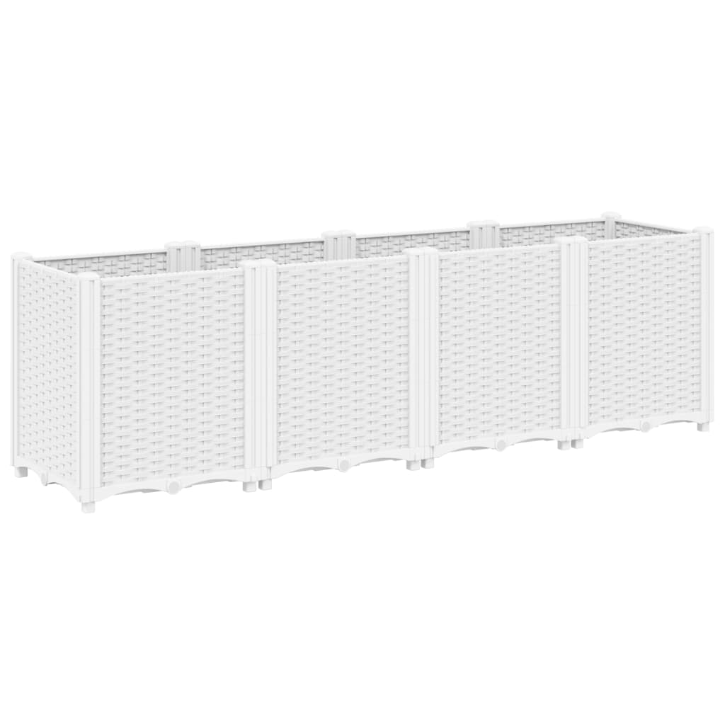 Plantenbak 160x40x53 cm polypropeen wit is nu te koop bij PeponiXL, paradijselijk wonen!