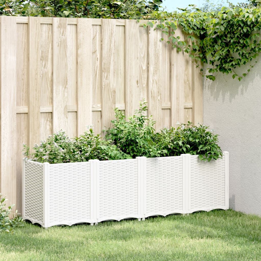 Plantenbak 160x40x53 cm polypropeen wit is nu te koop bij PeponiXL, paradijselijk wonen!