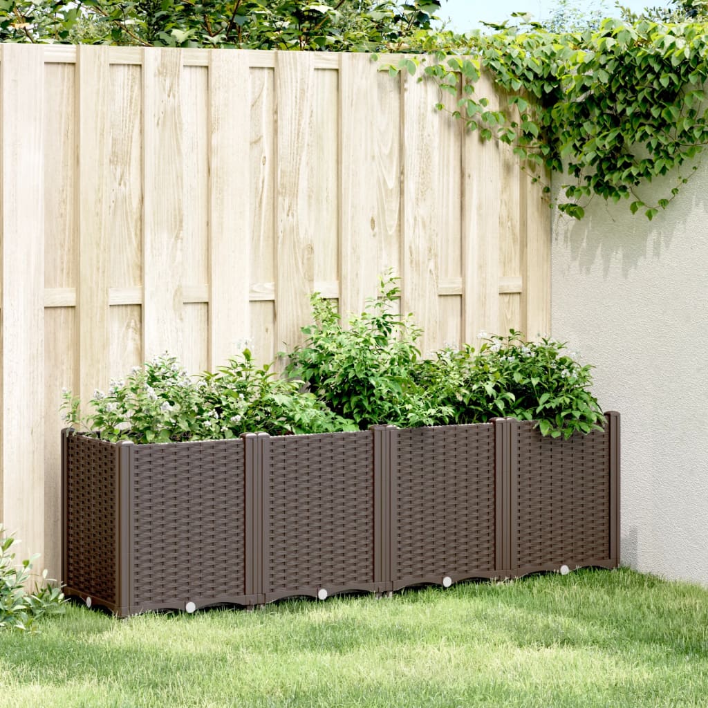 Plantenbak 160x40x53 cm polypropeen bruin is nu te koop bij PeponiXL, paradijselijk wonen!