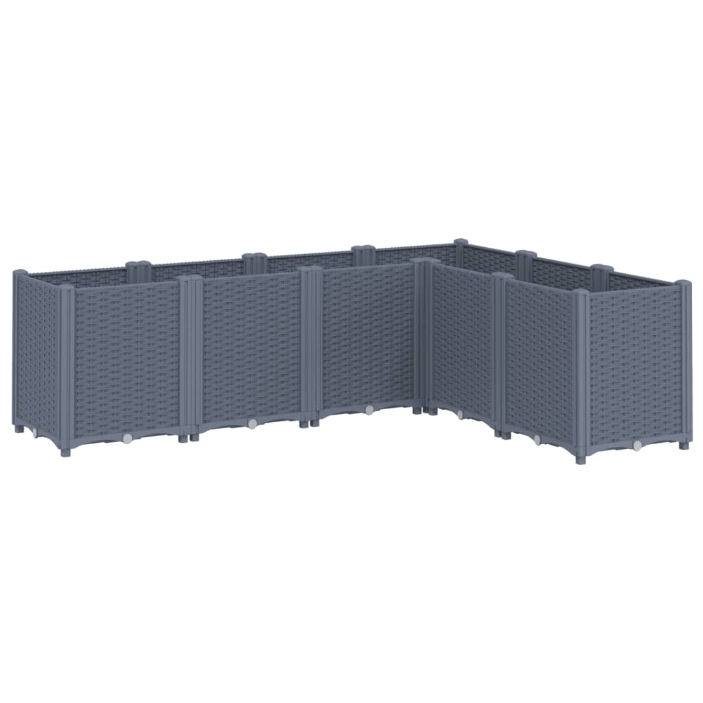 Plantenbak 160x120x53 cm polypropeen blauwgrijs is nu te koop bij PeponiXL, paradijselijk wonen!