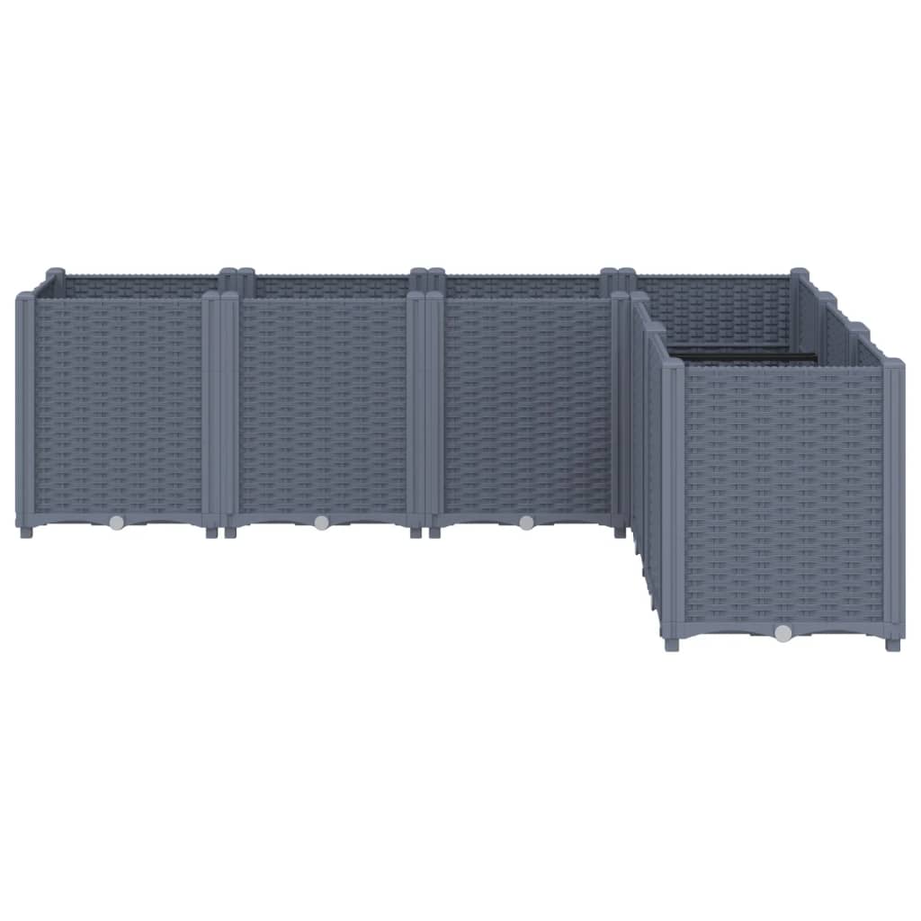 Plantenbak 160x120x53 cm polypropeen blauwgrijs is nu te koop bij PeponiXL, paradijselijk wonen!