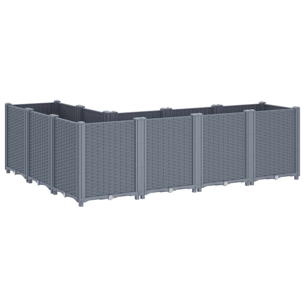 Plantenbak 160x120x53 cm polypropeen blauwgrijs is nu te koop bij PeponiXL, paradijselijk wonen!