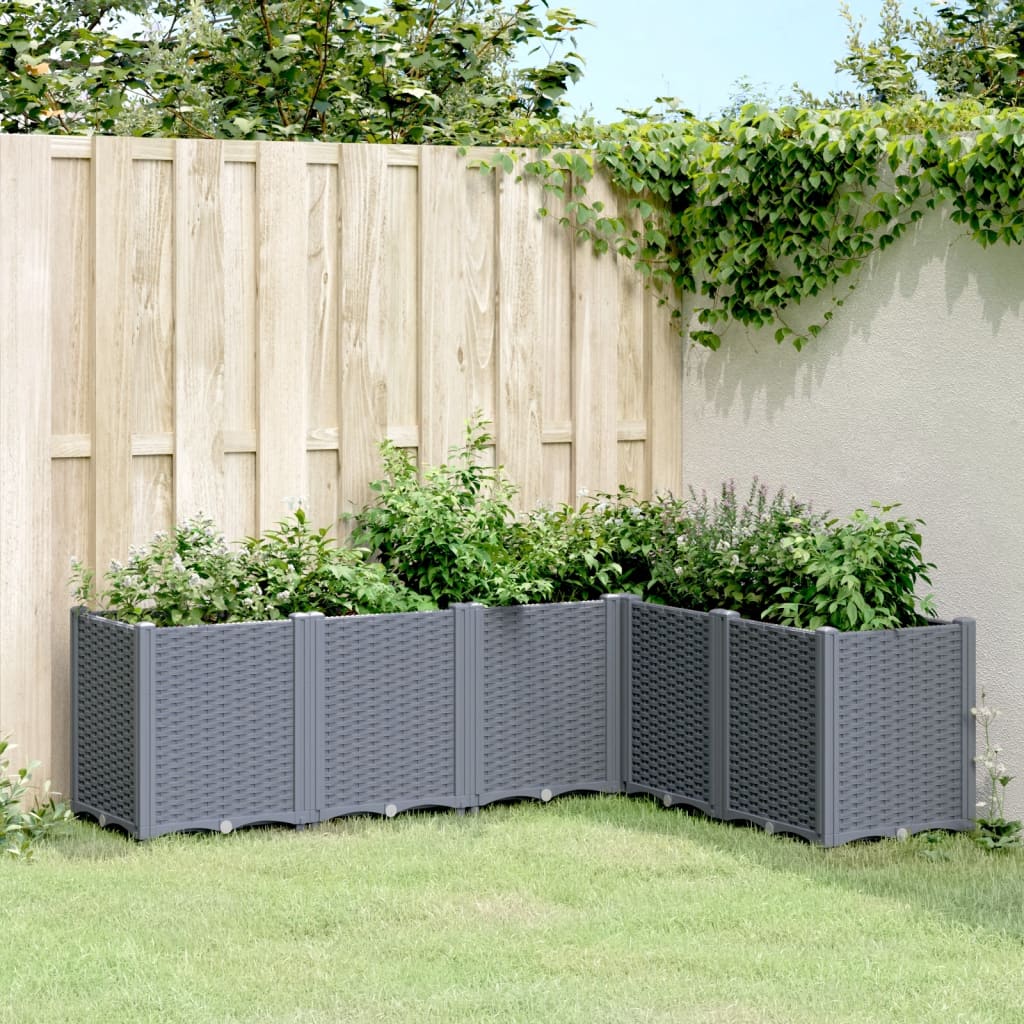 Plantenbak 160x120x53 cm polypropeen blauwgrijs is nu te koop bij PeponiXL, paradijselijk wonen!
