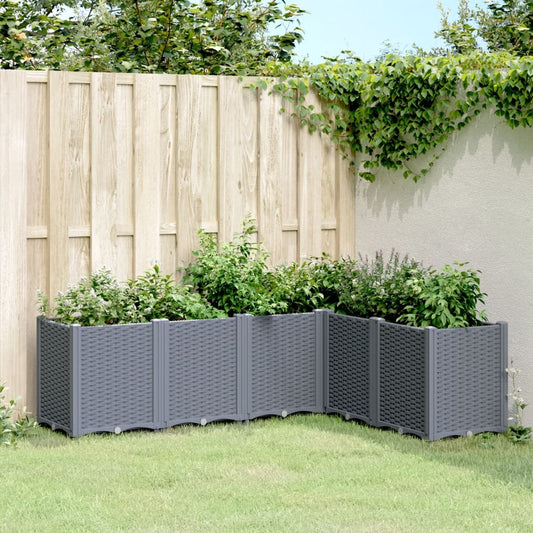 Plantenbak 160x120x53 cm polypropeen blauwgrijs is nu te koop bij PeponiXL, paradijselijk wonen!